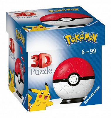 Puzzle-Ball Pokémon: Poké Ball červený 54 dílků