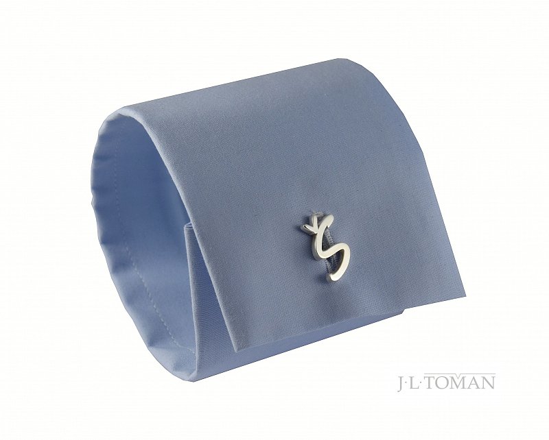 Luxusní stříbrné manžetové knoflíčky s monogramem Š vyrobené na míru