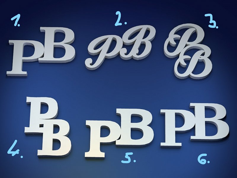 Manžetové knoflíčky s monogramem PB