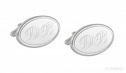 Set manžetových knoflíčků a spon na kravatu s rytinou monogramu DB vyrobené na zakázku
