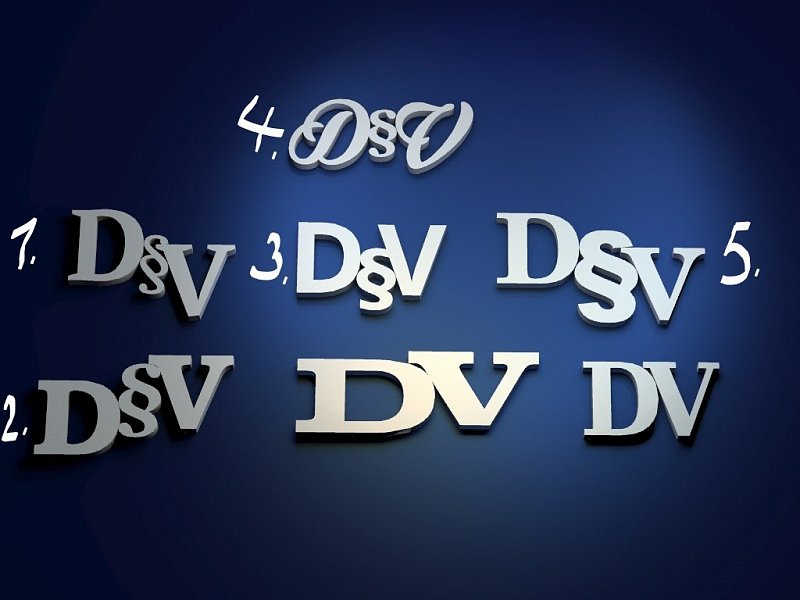 Stříbrné manžetové knoflíčky s monogramem D&V