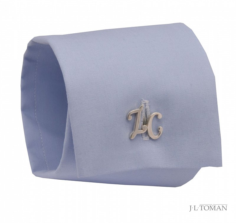 Luxusní set manžetových knoflíčků a ozdoby do klopy s monogramem ZC č.7 vyrobené na zakázku