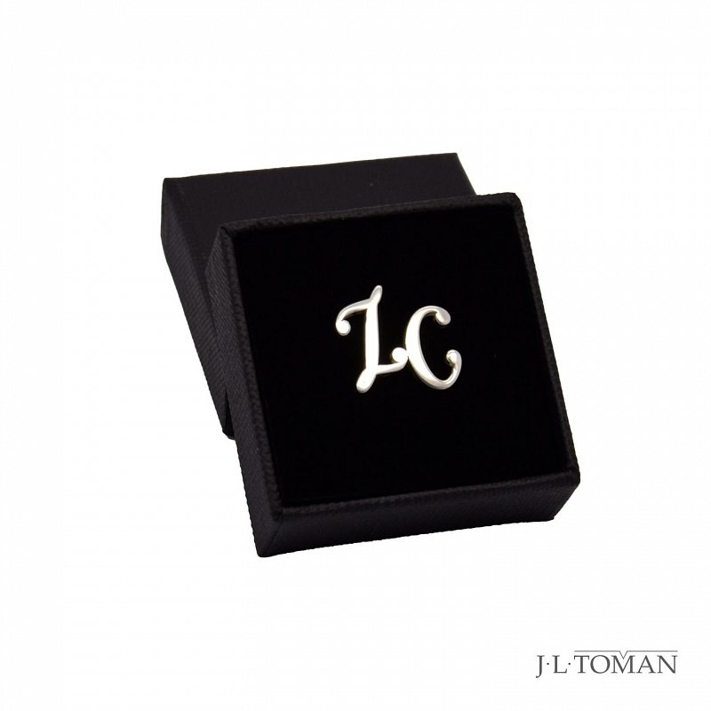 Luxusní set manžetových knoflíčků a ozdoby do klopy s monogramem ZC č.7 vyrobené na zakázku