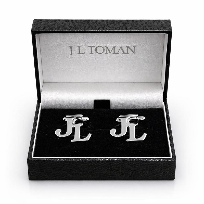 Manžetové knoflíčky s monogramem JL č. 10 vyrobené na zakázku