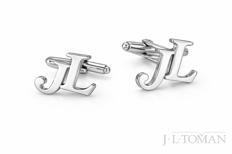 Manžetové knoflíčky s monogramem JL č. 10 vyrobené na zakázku