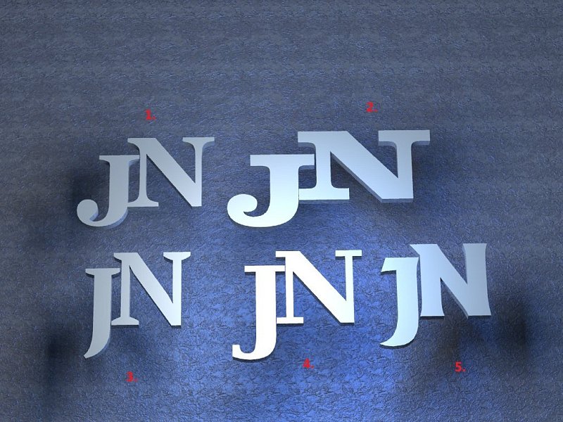 Manžetové knoflíčky s monogramem JN č. 1 vyrobené na zakázku