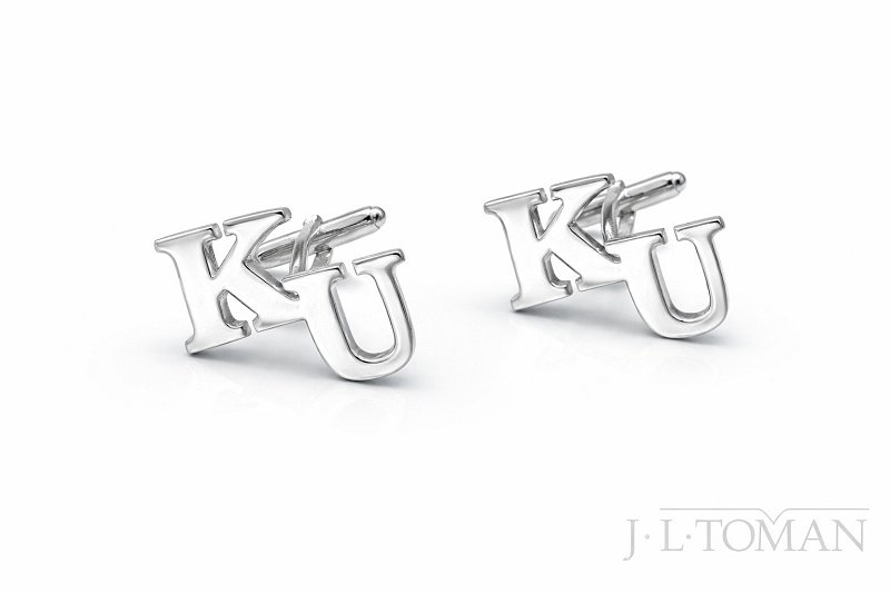 Manžetové knoflíčky s monogramem KU č.6 vyrobené na zakázku