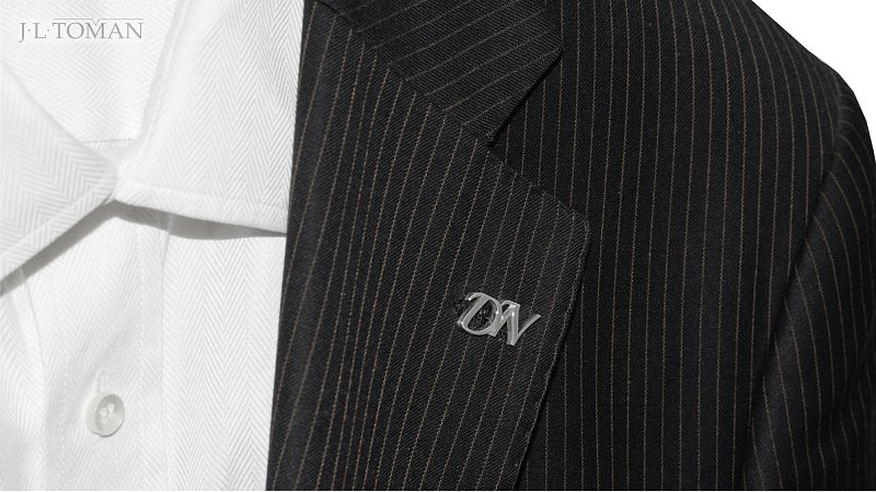 Stříbrné manžetové knoflíčky s monogramem DN č. 13  vyrobené na zakázku podle grafického návrhu