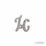 Stříbrné manžetové knoflíčky s monogramem ZC č. 7 vyrobené na míru podle grafického návrhu